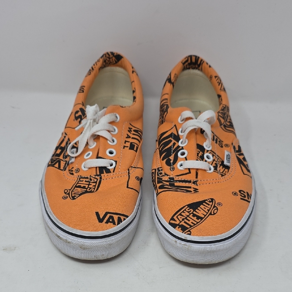 Vans Bold Orange and Black Graphic Sneakers Size 10 - Picture 2 of 6